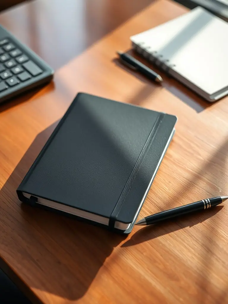 A Mochi Mechanical Pencil with a sleek design, shown next to a notebook, highlighting its precision and convenience for students.