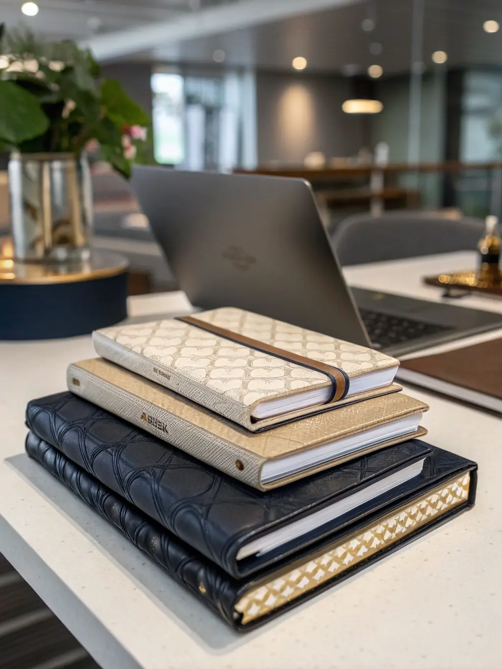 A Mochi Premium Spiral Notebook in a vibrant color, open on a desk with a pen resting on its pages, suggesting ease of use for students.