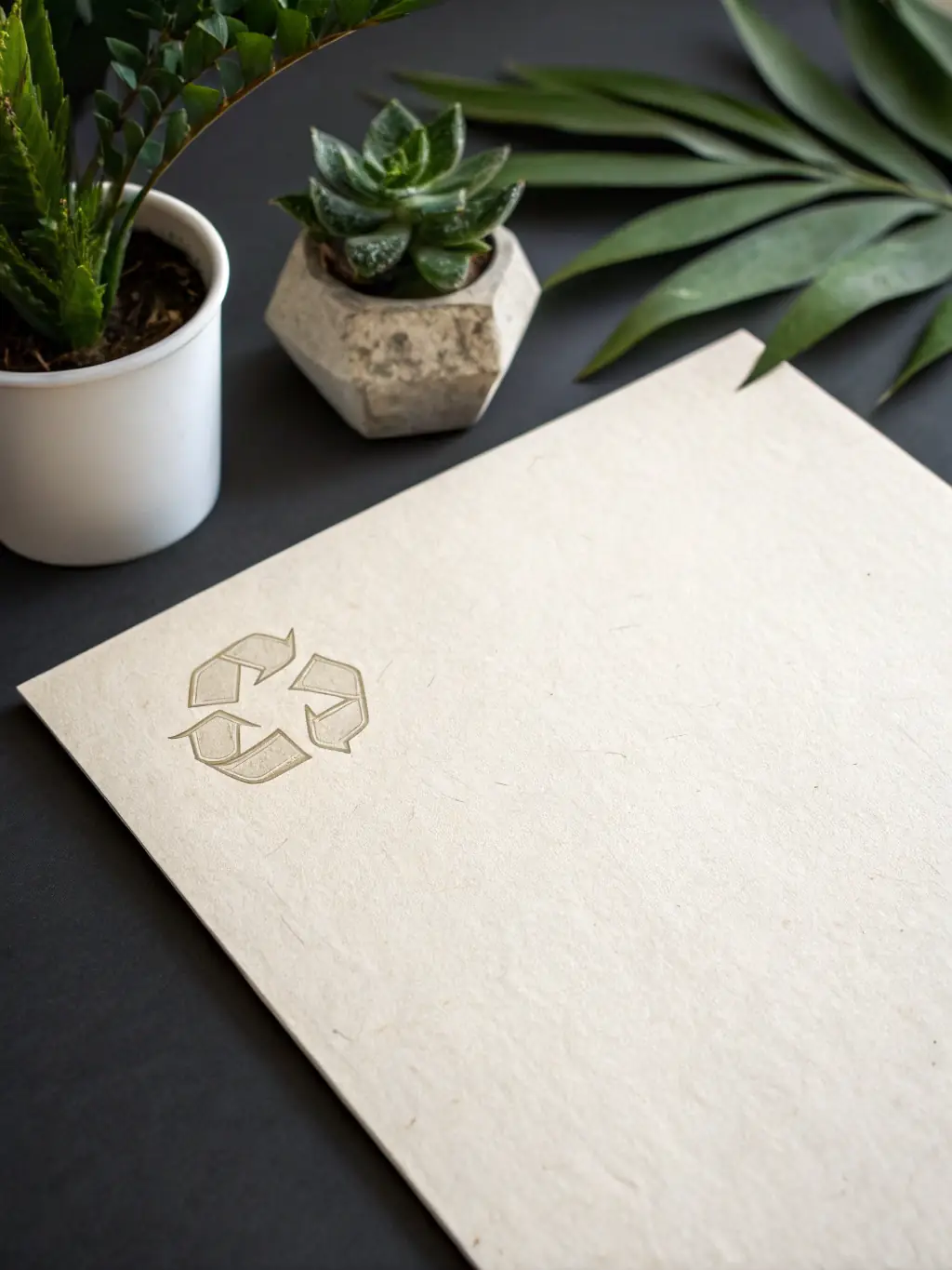 A Mochi Eco-Friendly Notepad made from recycled paper, placed on a desk with a pencil, emphasizing its sustainability and practicality.
